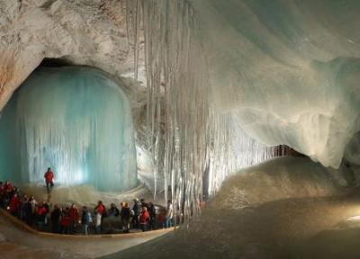 غار یخی ریزن ولت ، بزرگترین غار یخی جهان در سالزبورگ ، اتریش
